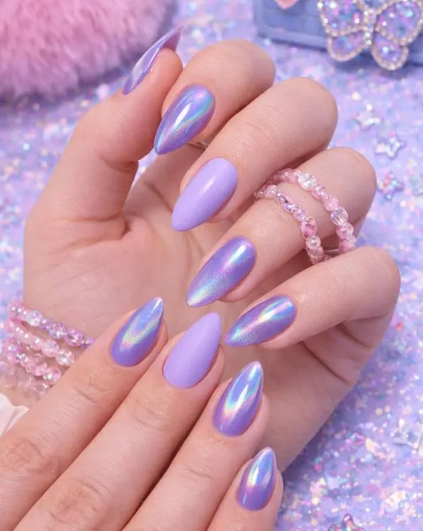 Lilac nail design 5