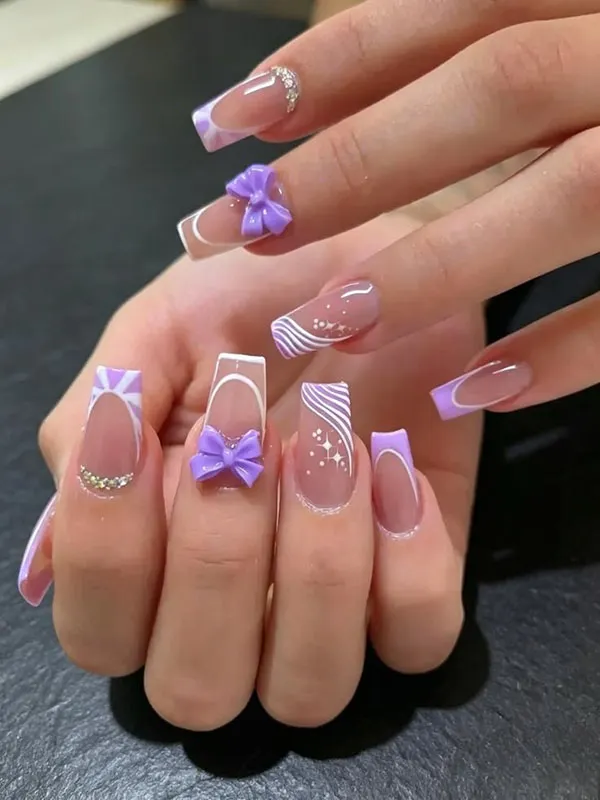 Lilac nail design 8