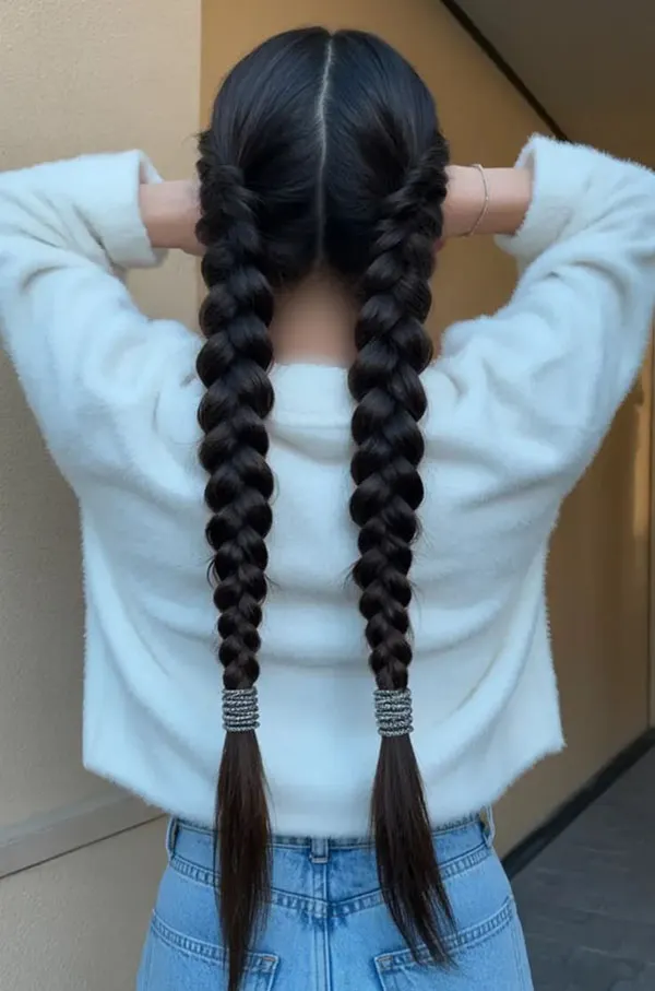 Long hair braiding 10