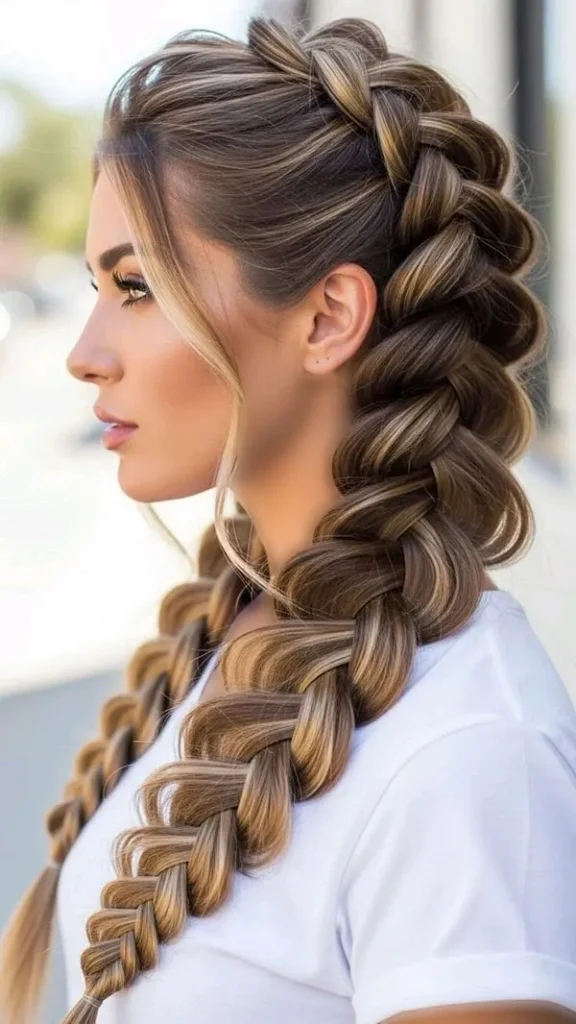 Long hair braiding 14