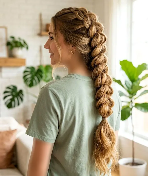 Long hair braiding 18
