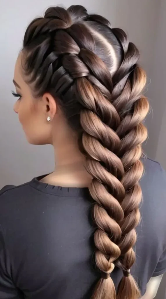 Long hair braiding 19