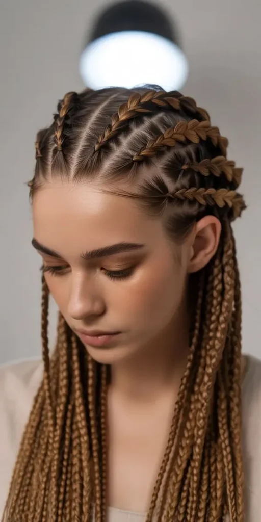Long hair braiding 24