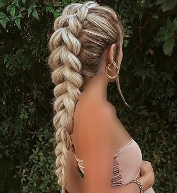 Long hair braiding 25