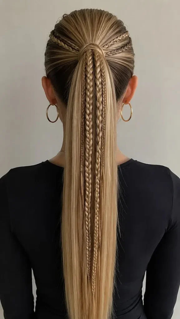Long hair braiding 29