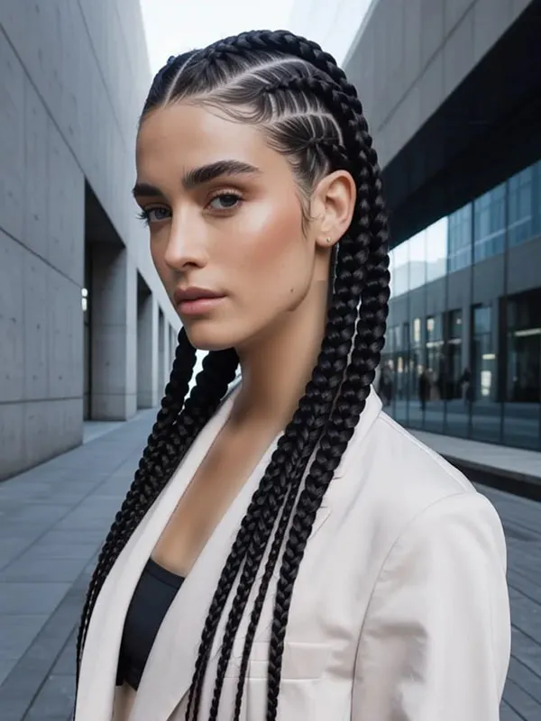 Long hair braiding 5