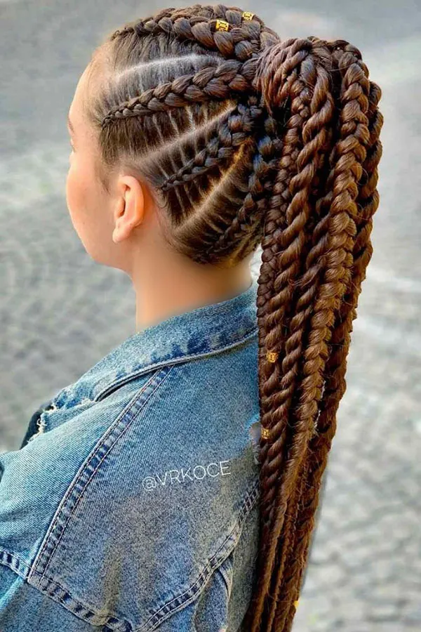 Long hair braiding 9