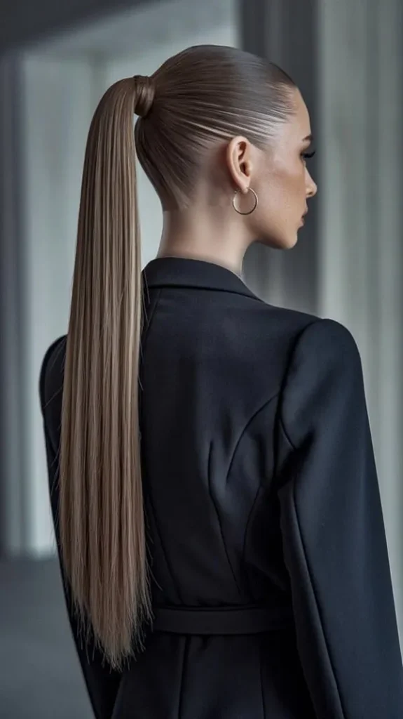 Long ponytail hairstyle 11