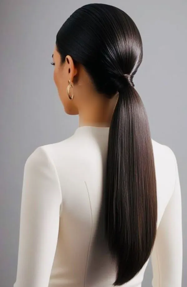Long ponytail hairstyle 17
