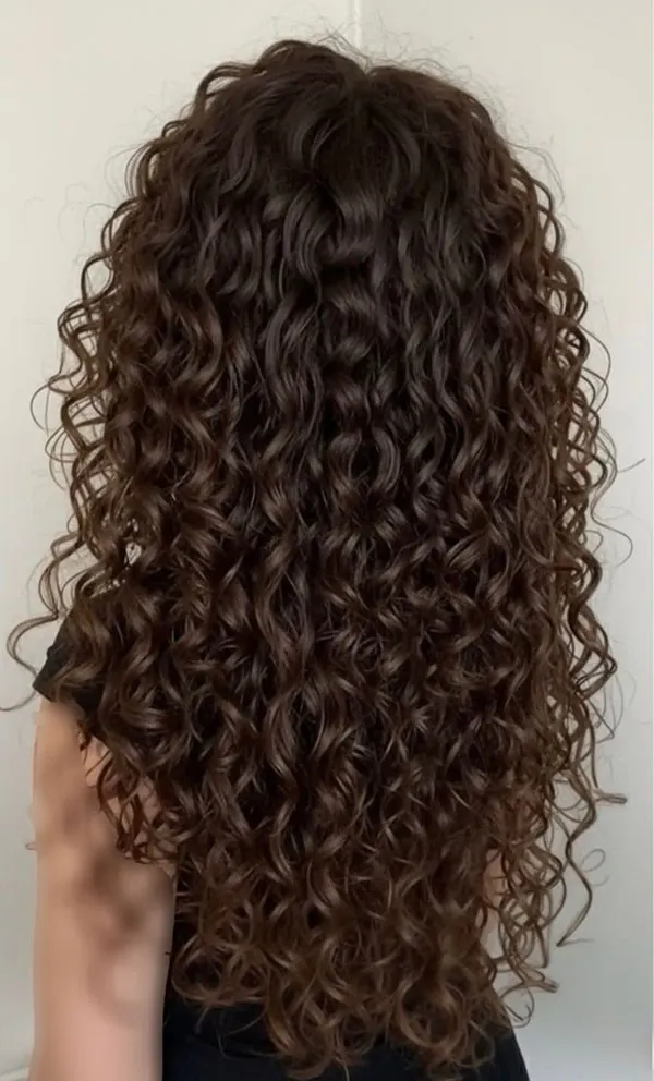 Long tight curly hairstyle 11