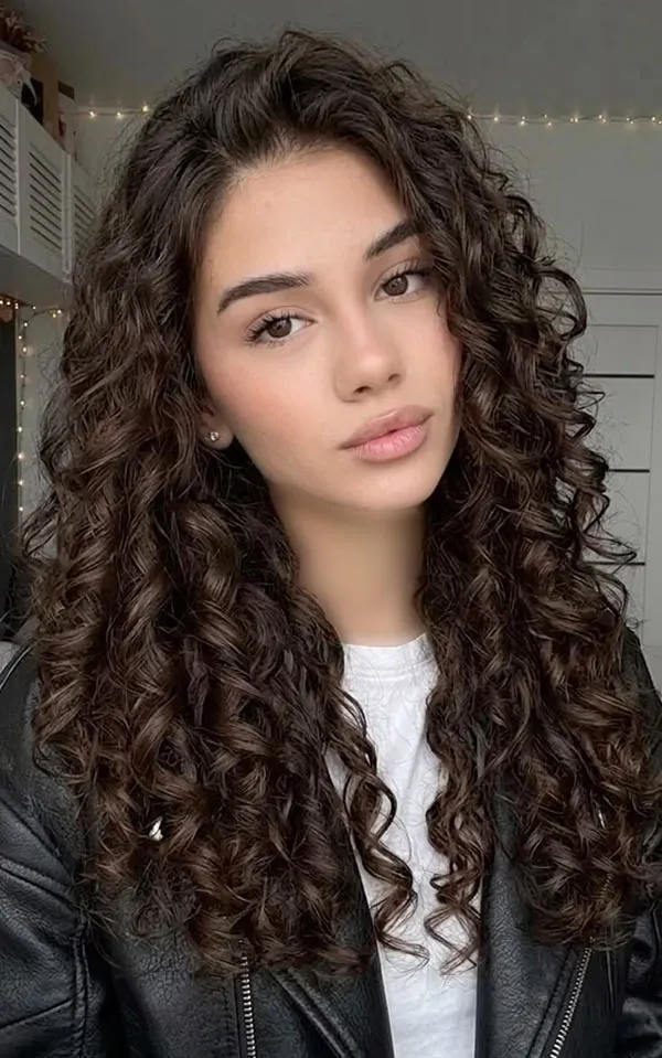 Long tight curly hairstyle 2