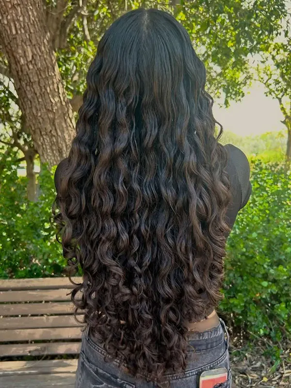 Long tight curly hairstyle 26