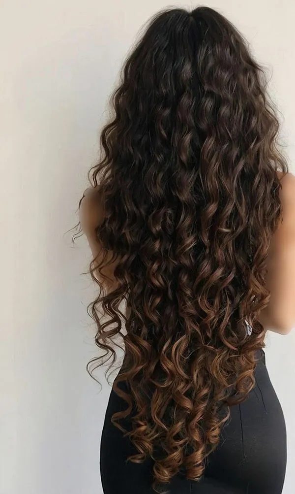 Long tight curly hairstyle 3