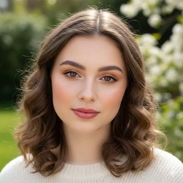 32 مدل آرایش صورت گرد دخترانه؛ ترفندهای ساده برای زاویهسازی چهره! 15 Makeup for a round face 11