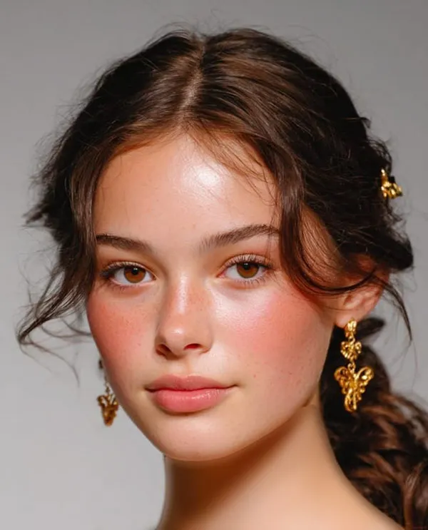 32 مدل آرایش صورت گرد دخترانه؛ ترفندهای ساده برای زاویهسازی چهره! 11 Makeup for a round face 12