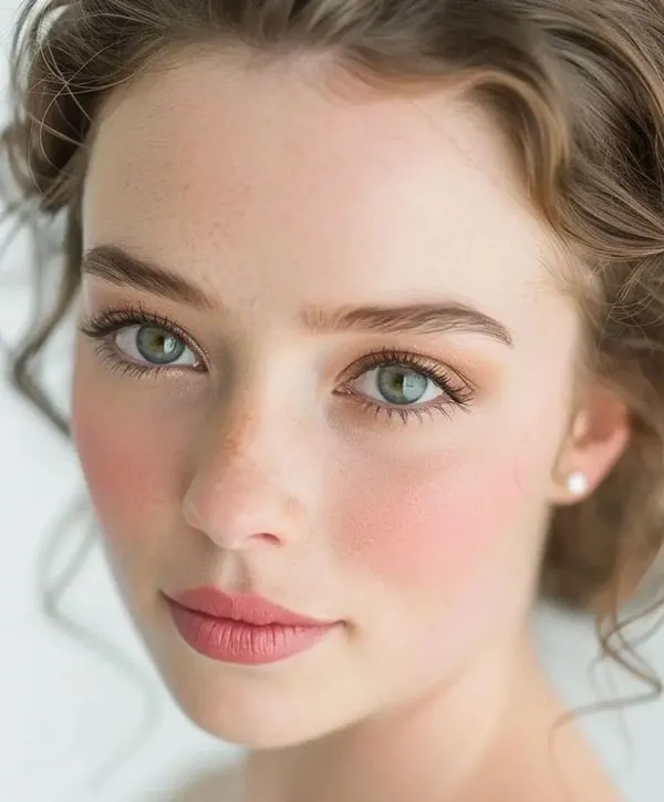 32 مدل آرایش صورت گرد دخترانه؛ ترفندهای ساده برای زاویهسازی چهره! 18 Makeup for a round face 15
