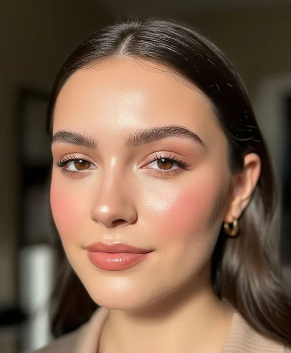 32 مدل آرایش صورت گرد دخترانه؛ ترفندهای ساده برای زاویهسازی چهره! 20 Makeup for a round face 18