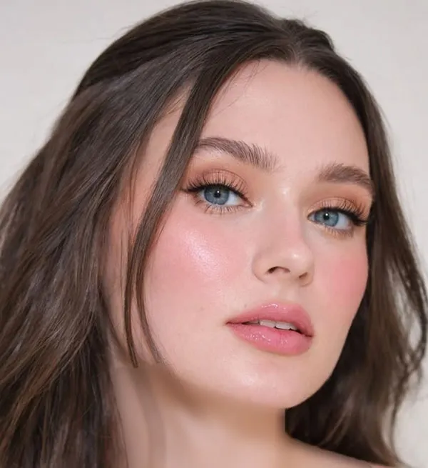 32 مدل آرایش صورت گرد دخترانه؛ ترفندهای ساده برای زاویهسازی چهره! 22 Makeup for a round face 19