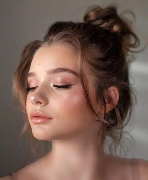 32 مدل آرایش صورت گرد دخترانه؛ ترفندهای ساده برای زاویهسازی چهره! 23 Makeup for a round face 21
