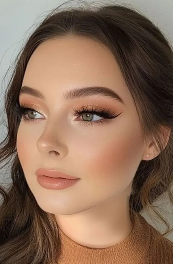 32 مدل آرایش صورت گرد دخترانه؛ ترفندهای ساده برای زاویهسازی چهره! 27 Makeup for a round face 23
