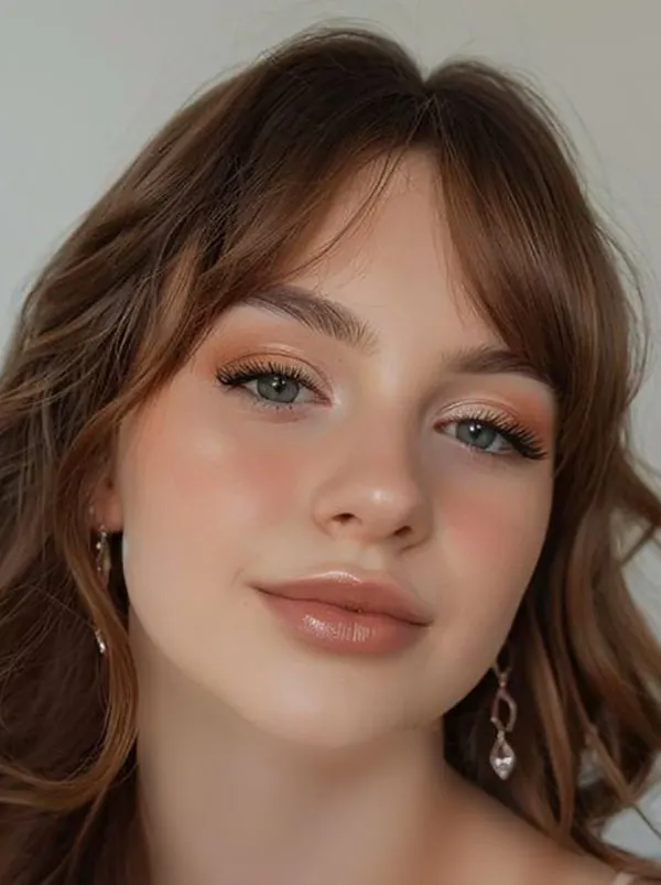 32 مدل آرایش صورت گرد دخترانه؛ ترفندهای ساده برای زاویهسازی چهره! 32 Makeup for a round face 29