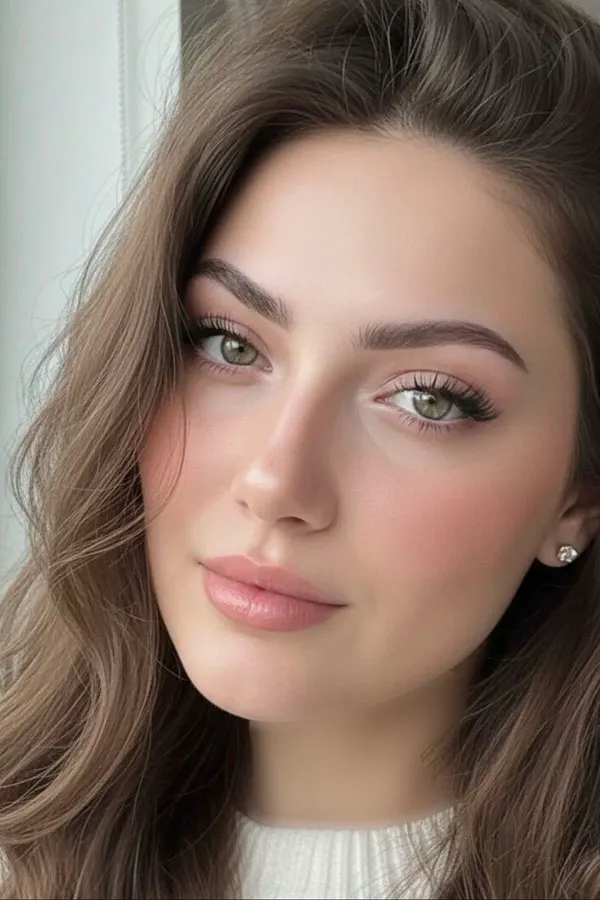 32 مدل آرایش صورت گرد دخترانه؛ ترفندهای ساده برای زاویهسازی چهره! 12 Makeup for a round face 8