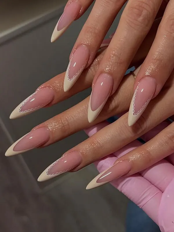 New French nail designs 10
