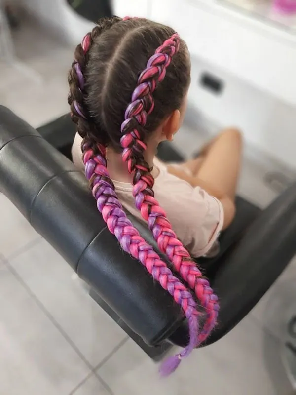 New braided hairstyles for girls with colored hair 12