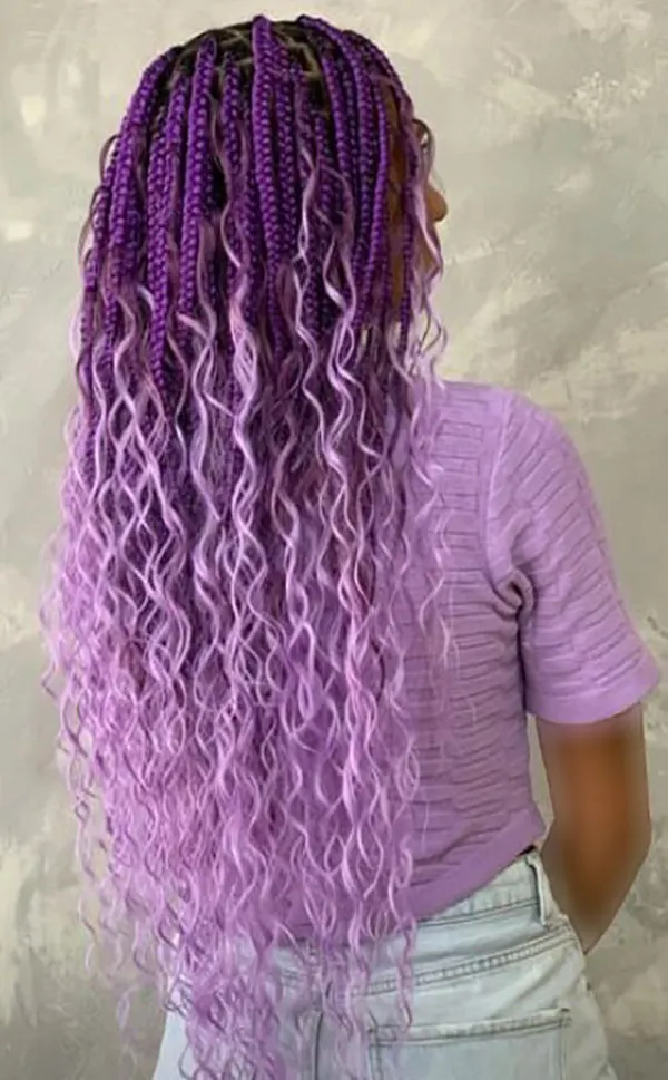 New braided hairstyles for girls with colored hair 17