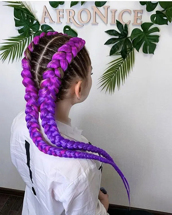 New braided hairstyles for girls with colored hair 29