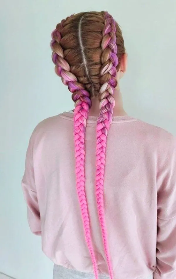New braided hairstyles for girls with colored hair 9