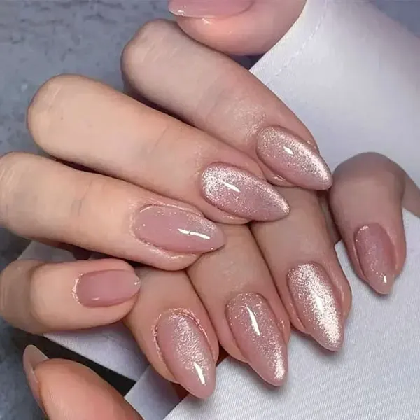 New dusty pink nail designs 18