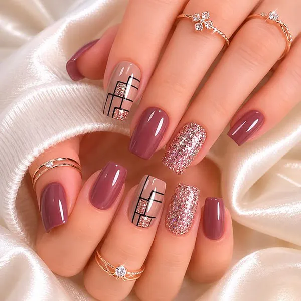 New dusty pink nail designs 20