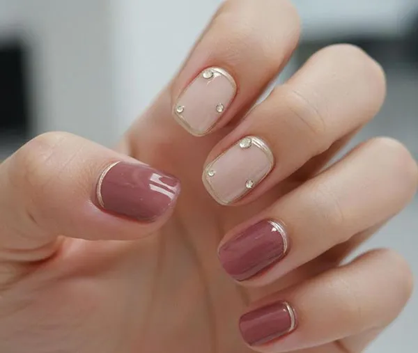 New dusty pink nail designs 29