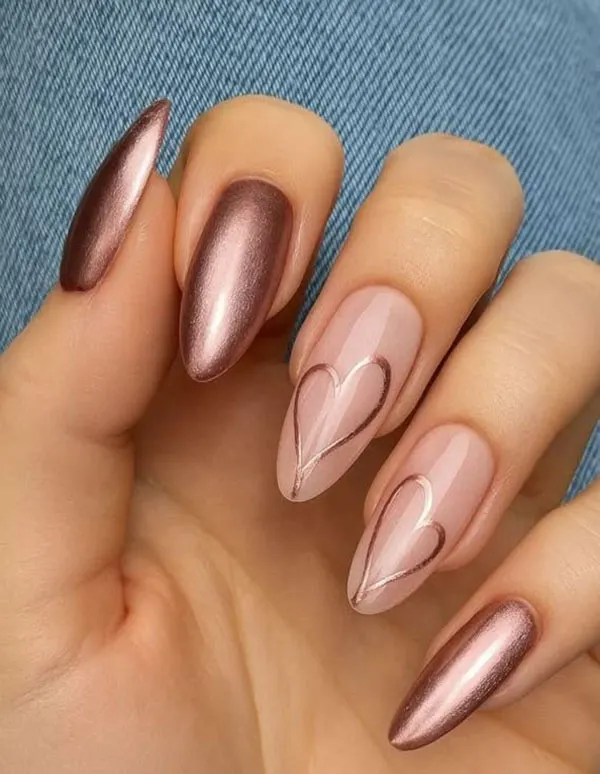 New dusty pink nail designs 3