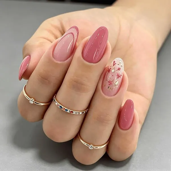 New dusty pink nail designs 5