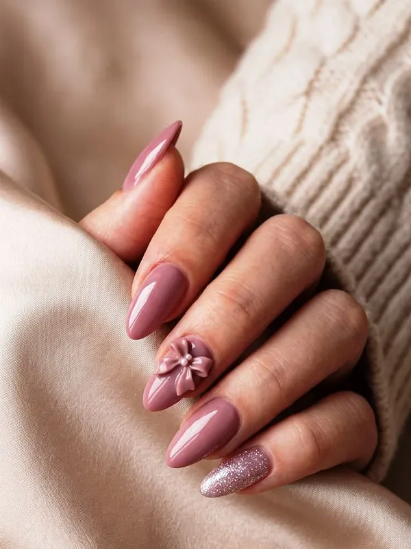 New dusty pink nail designs 9