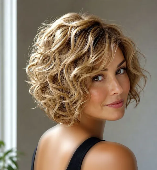New short curly hairstyle 10