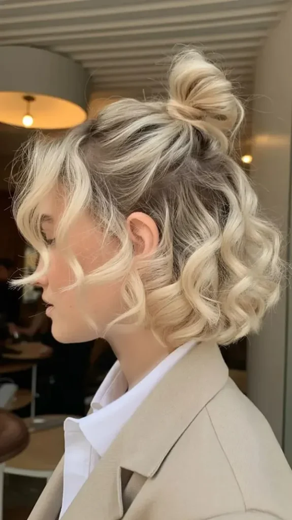 New short curly hairstyle 9