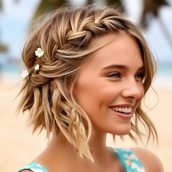 آموزش بافت موی کوتاه دخترانه؛ 30 مدل ساده که خودت میتونی ببافی! 4 Short Hair Braiding Tutorial 1