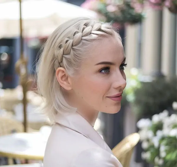 آموزش بافت موی کوتاه دخترانه؛ 30 مدل ساده که خودت میتونی ببافی! 13 Short Hair Braiding Tutorial 10