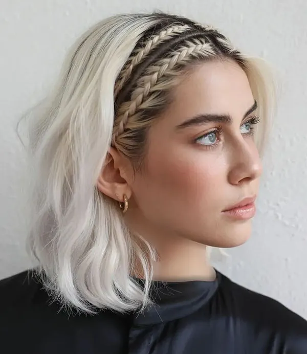 آموزش بافت موی کوتاه دخترانه؛ 30 مدل ساده که خودت میتونی ببافی! 16 Short Hair Braiding Tutorial 13