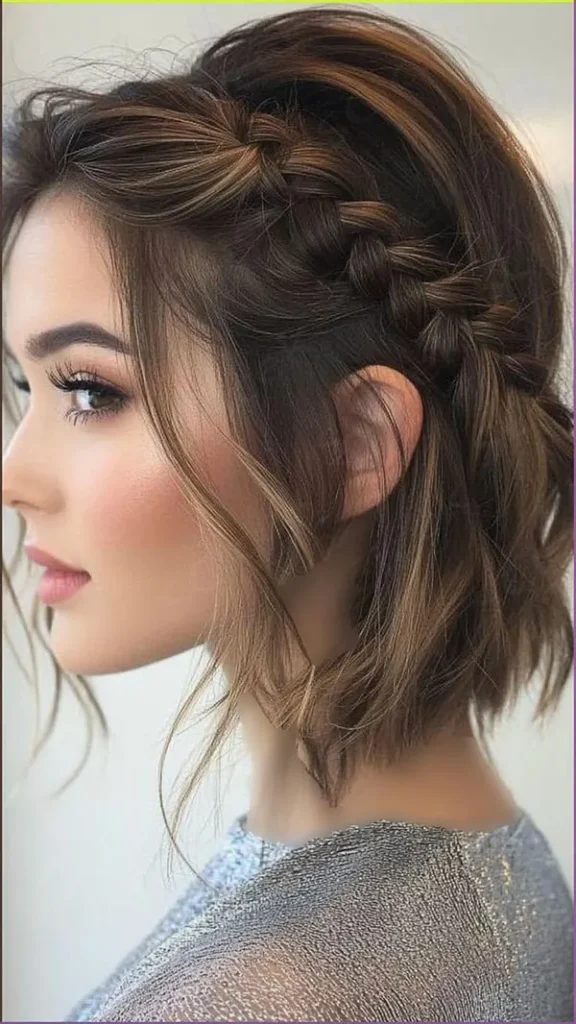 آموزش بافت موی کوتاه دخترانه؛ 30 مدل ساده که خودت میتونی ببافی! 19 Short Hair Braiding Tutorial 18