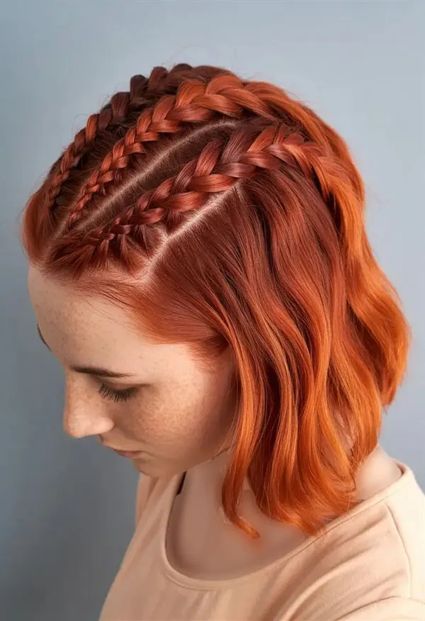 آموزش بافت موی کوتاه دخترانه؛ 30 مدل ساده که خودت میتونی ببافی! 5 Short Hair Braiding Tutorial 2