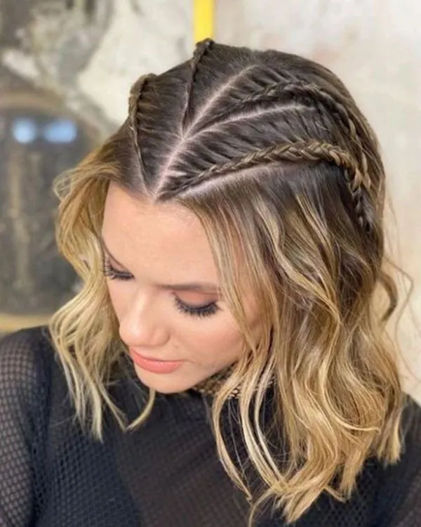 آموزش بافت موی کوتاه دخترانه؛ 30 مدل ساده که خودت میتونی ببافی! 25 Short Hair Braiding Tutorial 23