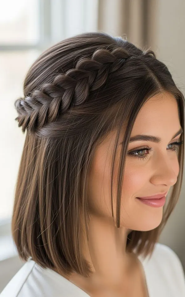 آموزش بافت موی کوتاه دخترانه؛ 30 مدل ساده که خودت میتونی ببافی! 31 Short Hair Braiding Tutorial 29