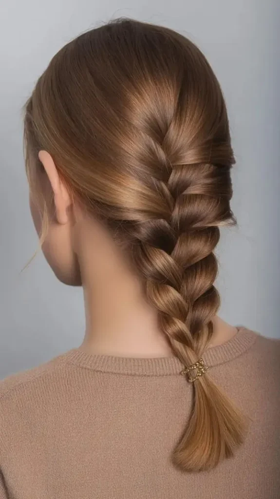Simple and beautiful hair braid 13