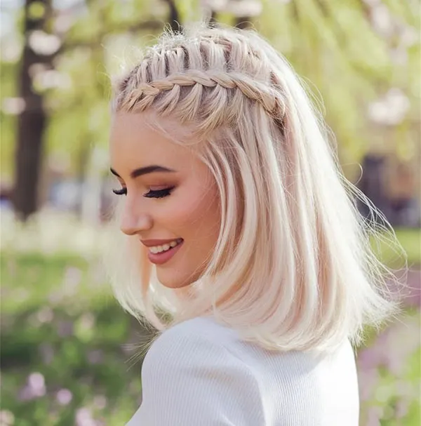 Simple and beautiful hair braid 16