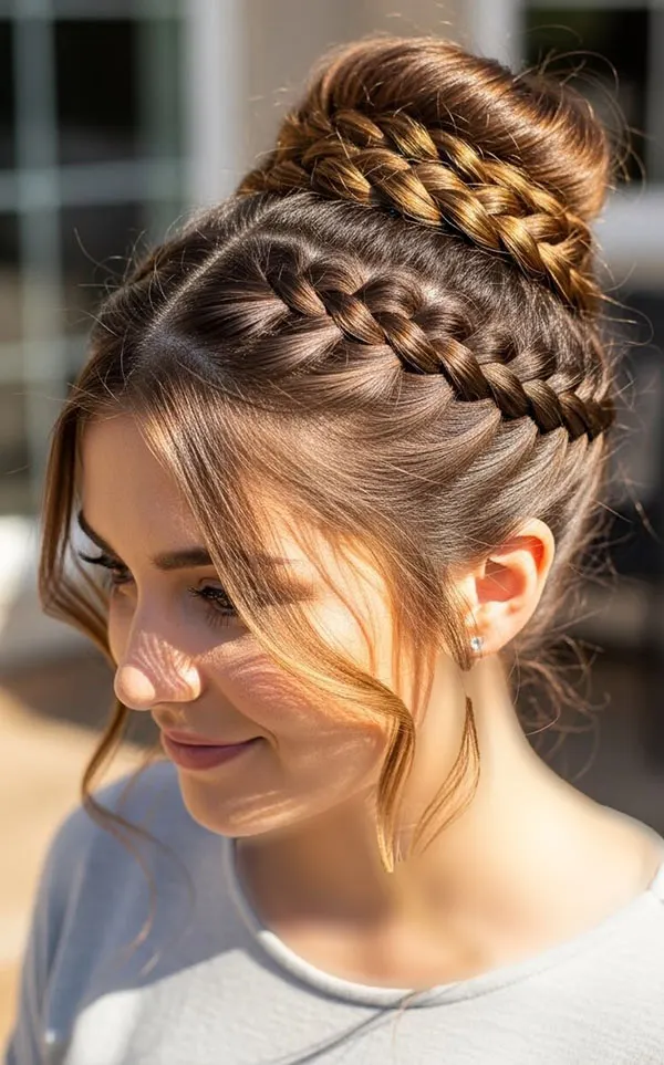 Simple and beautiful hair braid 17