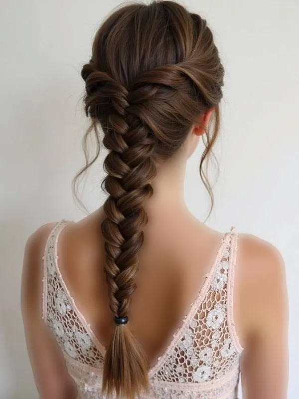 Simple and beautiful hair braid 22